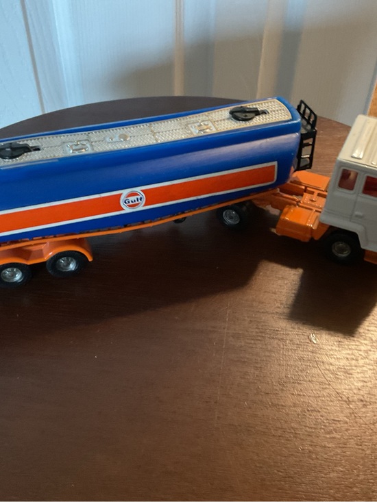 Corgi Other - Gulf Branded Blue and Orange Toy Tanker Truck for Kids
